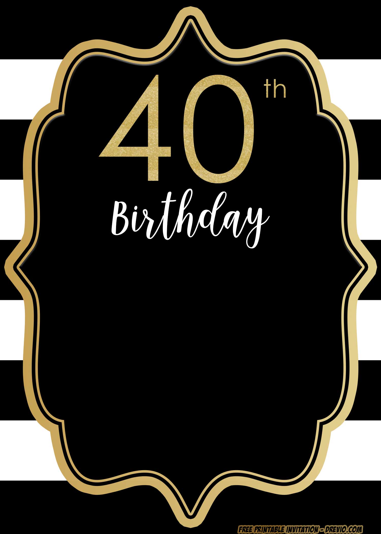 Free Printable 40th Invitation Templates Updated Download Hundreds Free Printable Birthday Invitation Templates