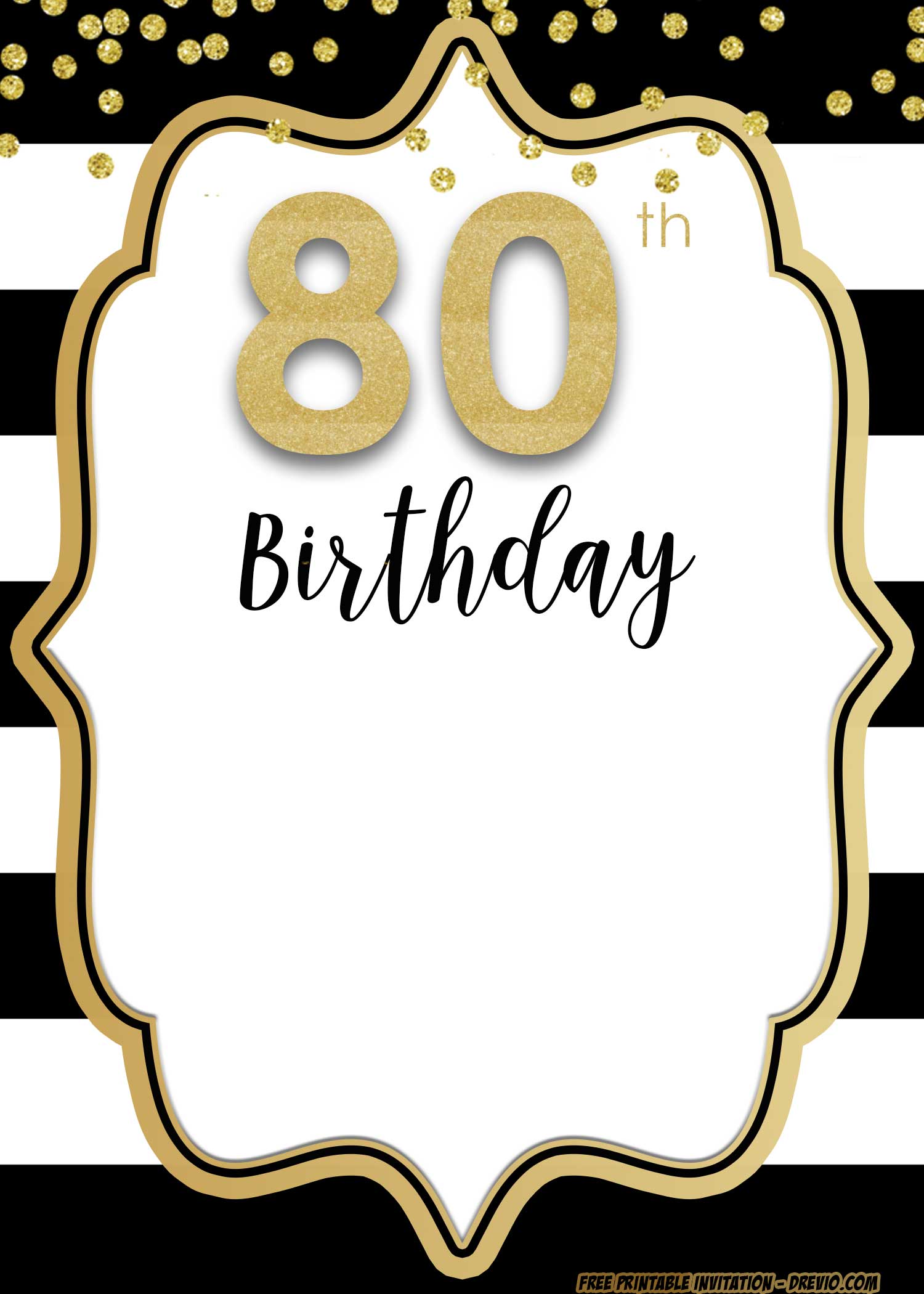 Free Printable 80th Birthday Invitations Download Hundreds Free Printable Birthday Invitation Templates