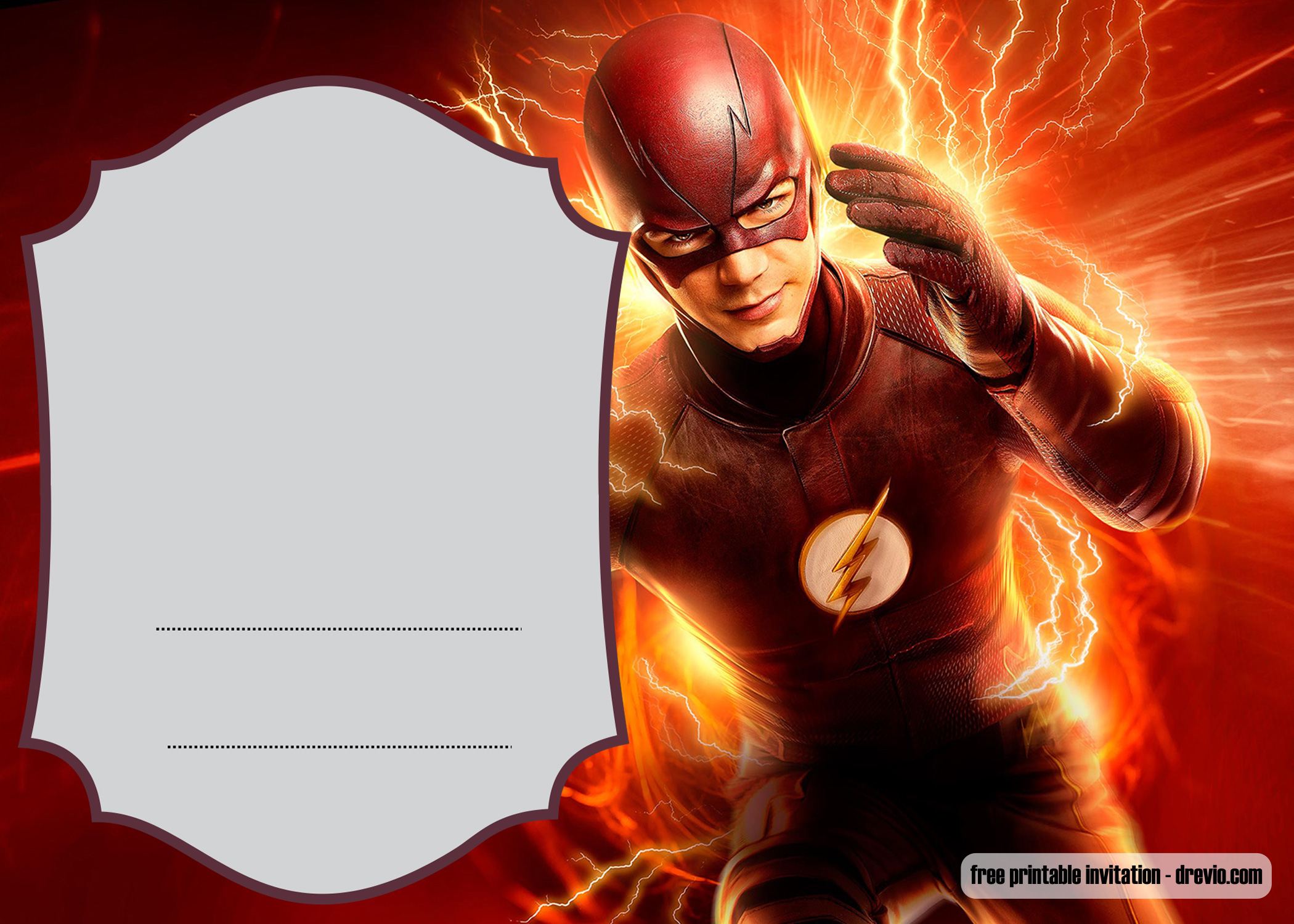 FREE Printable The Flash Invitation Template Download Hundreds FREE 
