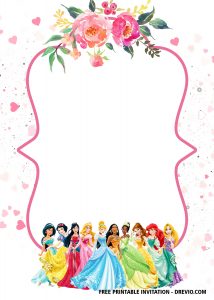 FREE Disney Princess Invitation Template for Your Little Girl’s ...