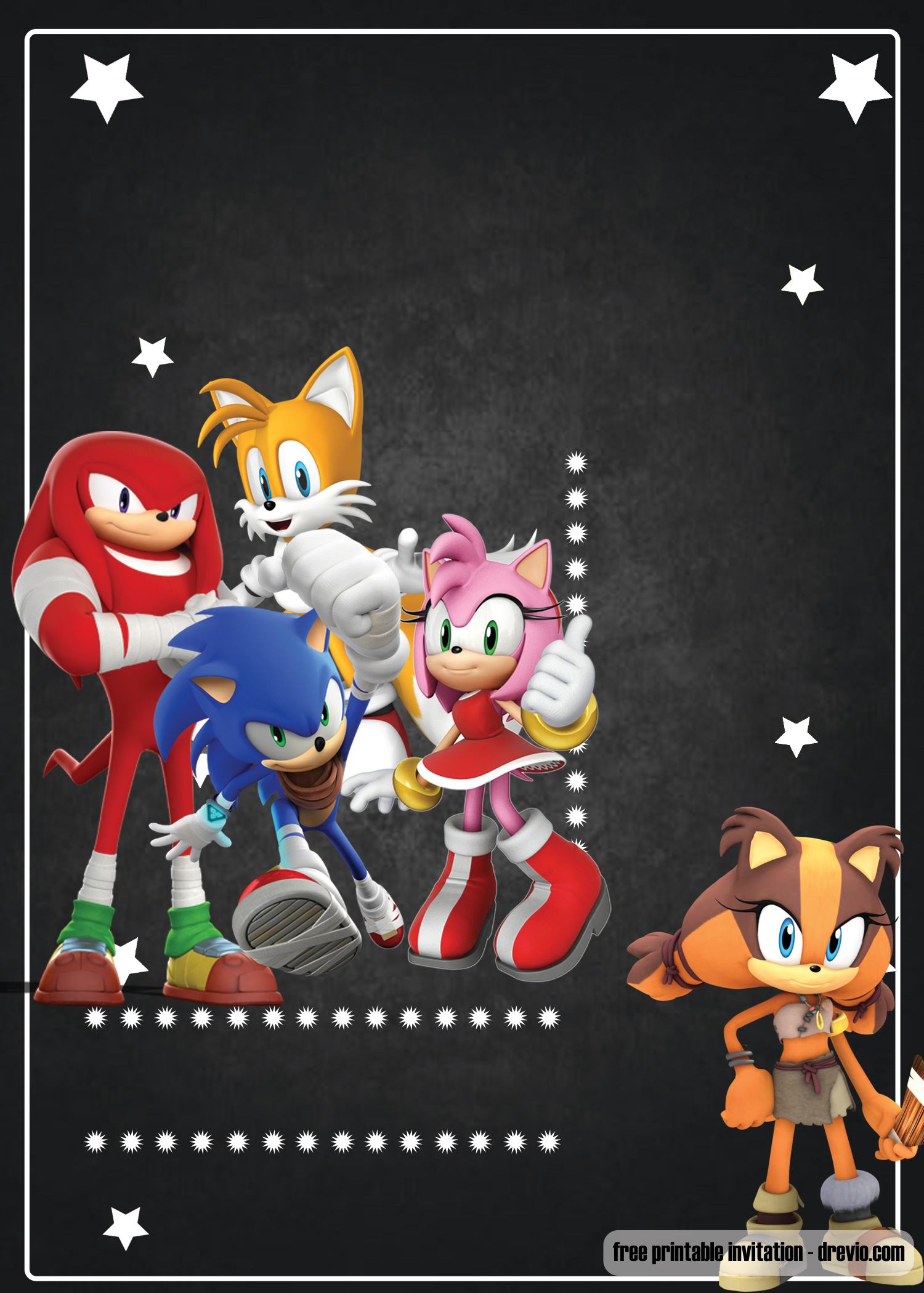 Sonic The Hedgehog Invitation Template Free