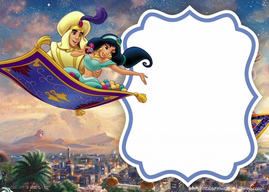 Invitation Template of FREE Printable Aladdin Invitation Templates 1