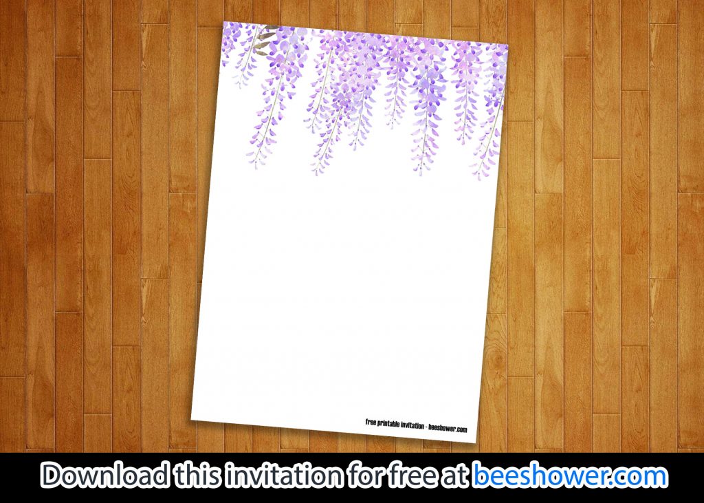 Invitation Template of FREE Printable Lavender Baby Shower Invitations Templates 6