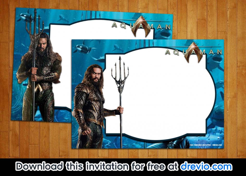 Invitation Template of FREE Printable Aquaman Invitation Templates 1