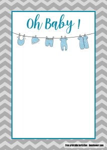 FREE Printable Onesie Baby Shower Invitations Templates | Download ...