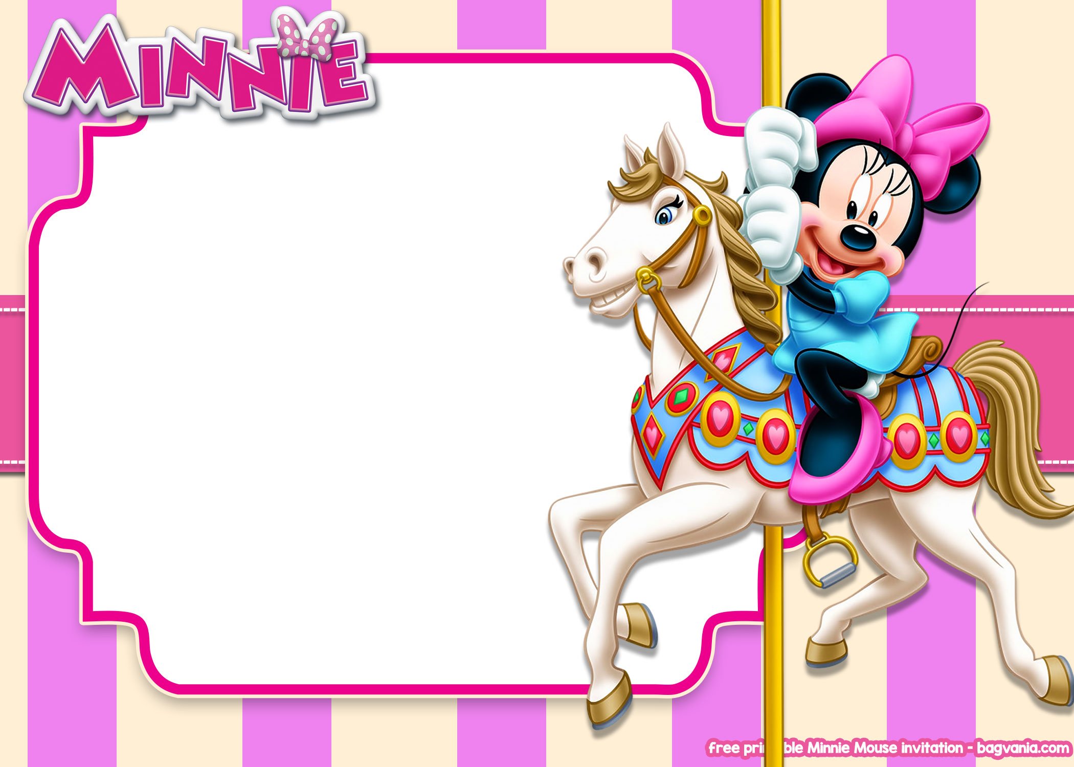 free-minnie-mouse-blank-invitation-template-horse-carousel-party