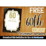 FREE Printable Black and Gold 60th Birthday Invitation Templates ...