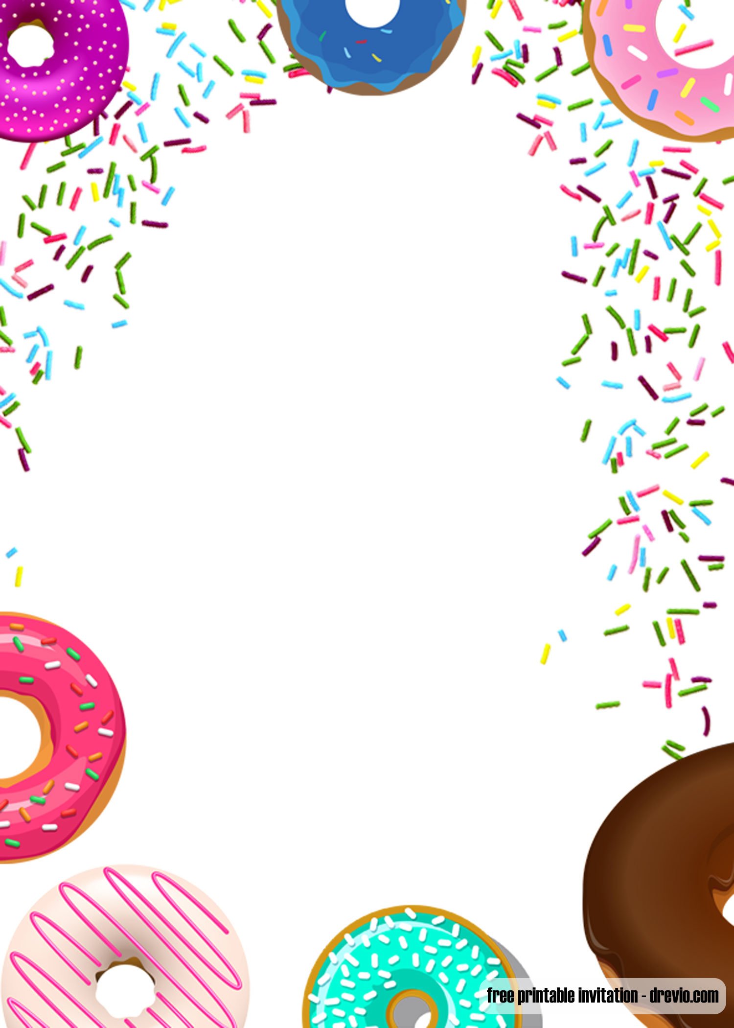 Free Printable Donuts And Pajamas Invitation Templates Download Hundreds Free Printable Birthday Invitation Templates