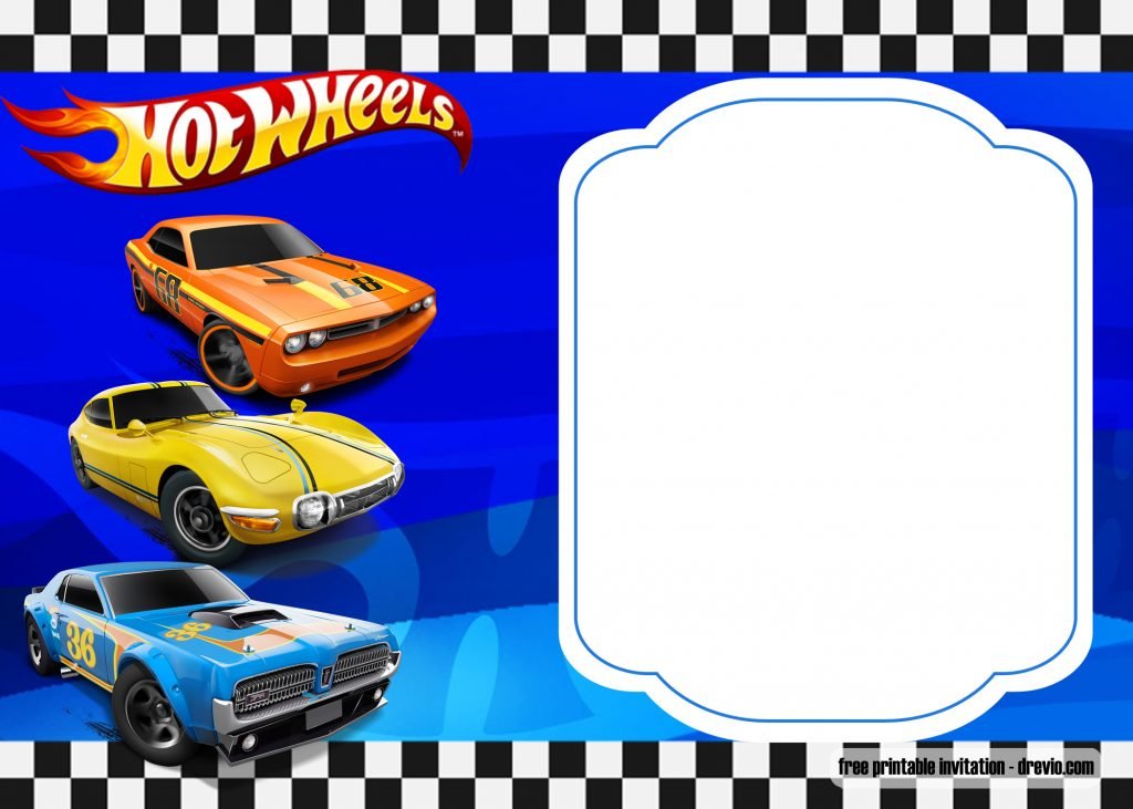 Invitation Template of FREE Hot Wheels Birthday Invitation Templates 3