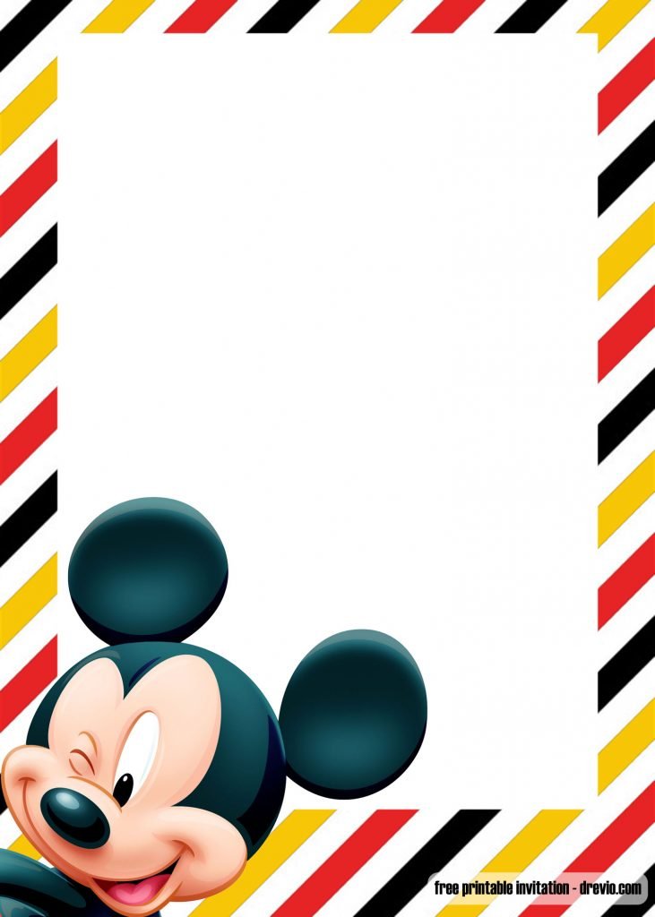 Invitation Template of FREE Printable Oh Toodles Mickey Invitation Templates 4