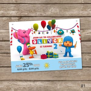 FREE Printable Pocoyo Birthday Invitation Templates | Download Hundreds ...