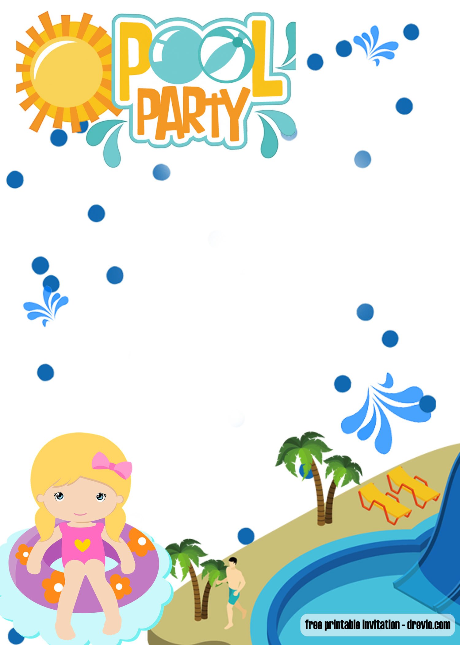 Pool-party-for-girl-2 | Download Hundreds FREE PRINTABLE Birthday ...