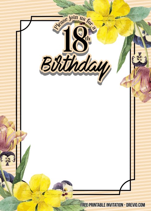 Free Printable 18th Birthday Invitation Templates Download Hundreds Free Printable Birthday Invitation Templates