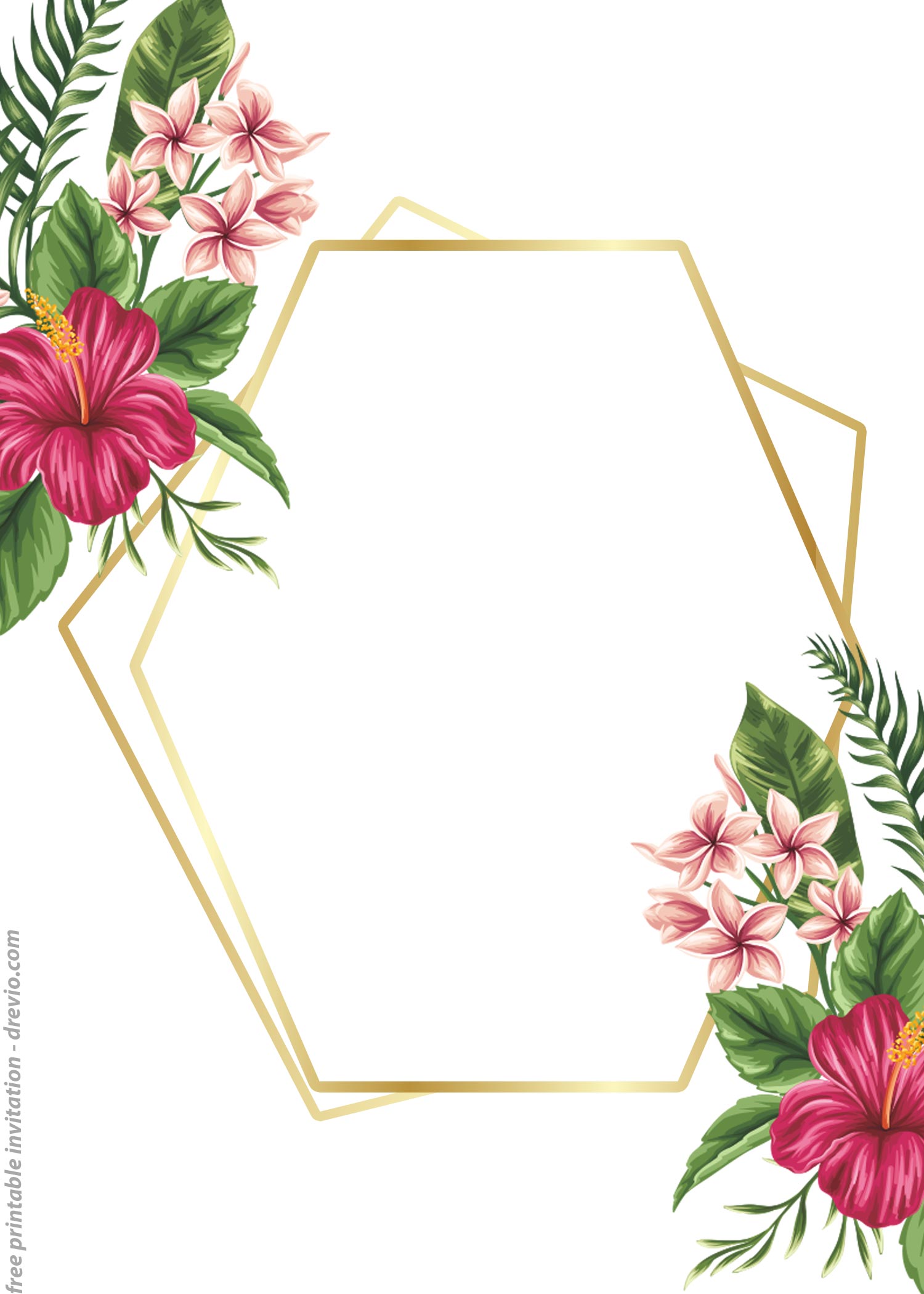 FREE-Printable-Floral-Hibiscus-Watercolor-Invitation-Templates