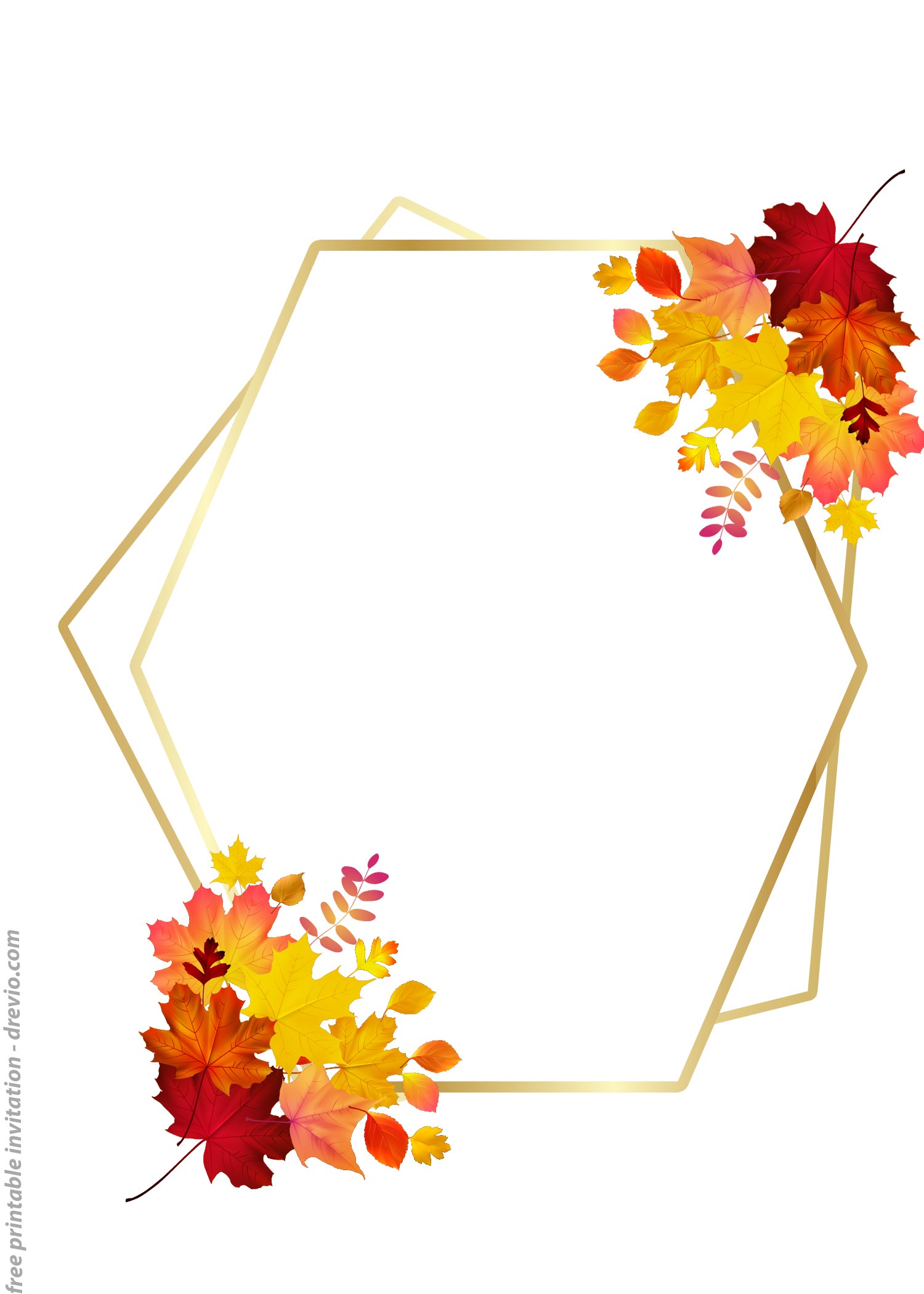 FREE-Printable-Floral-Maple-Leaves-Invitation-Templates