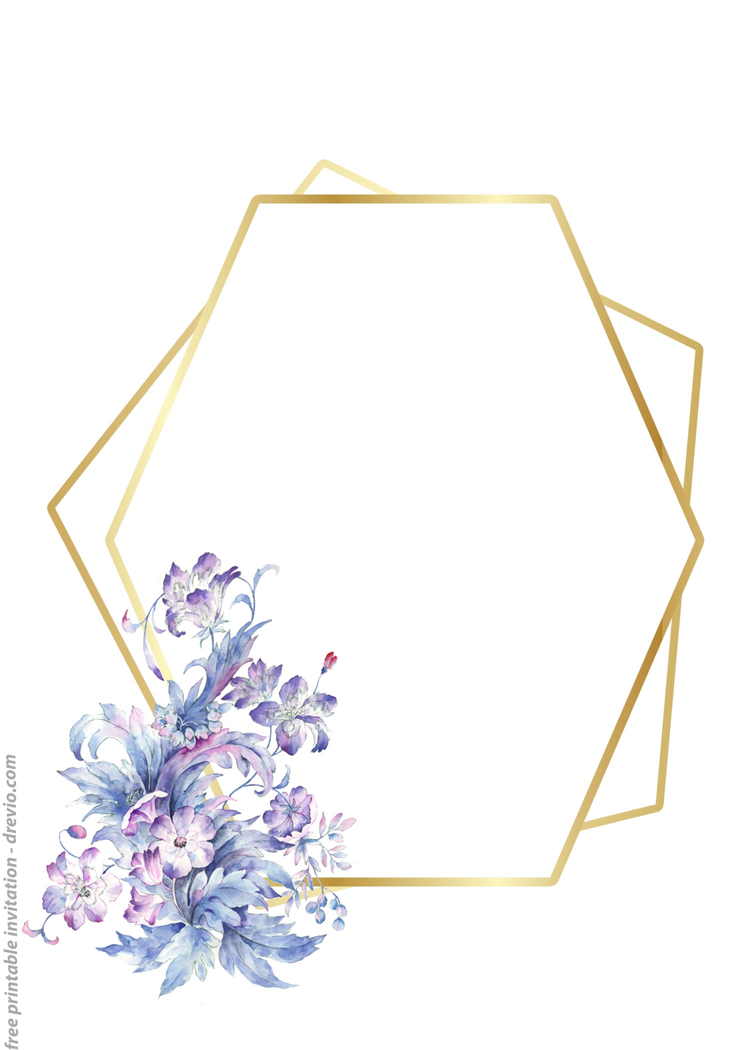 FREE-Printable-Floral-Simple-Purple-Invitation-Templates