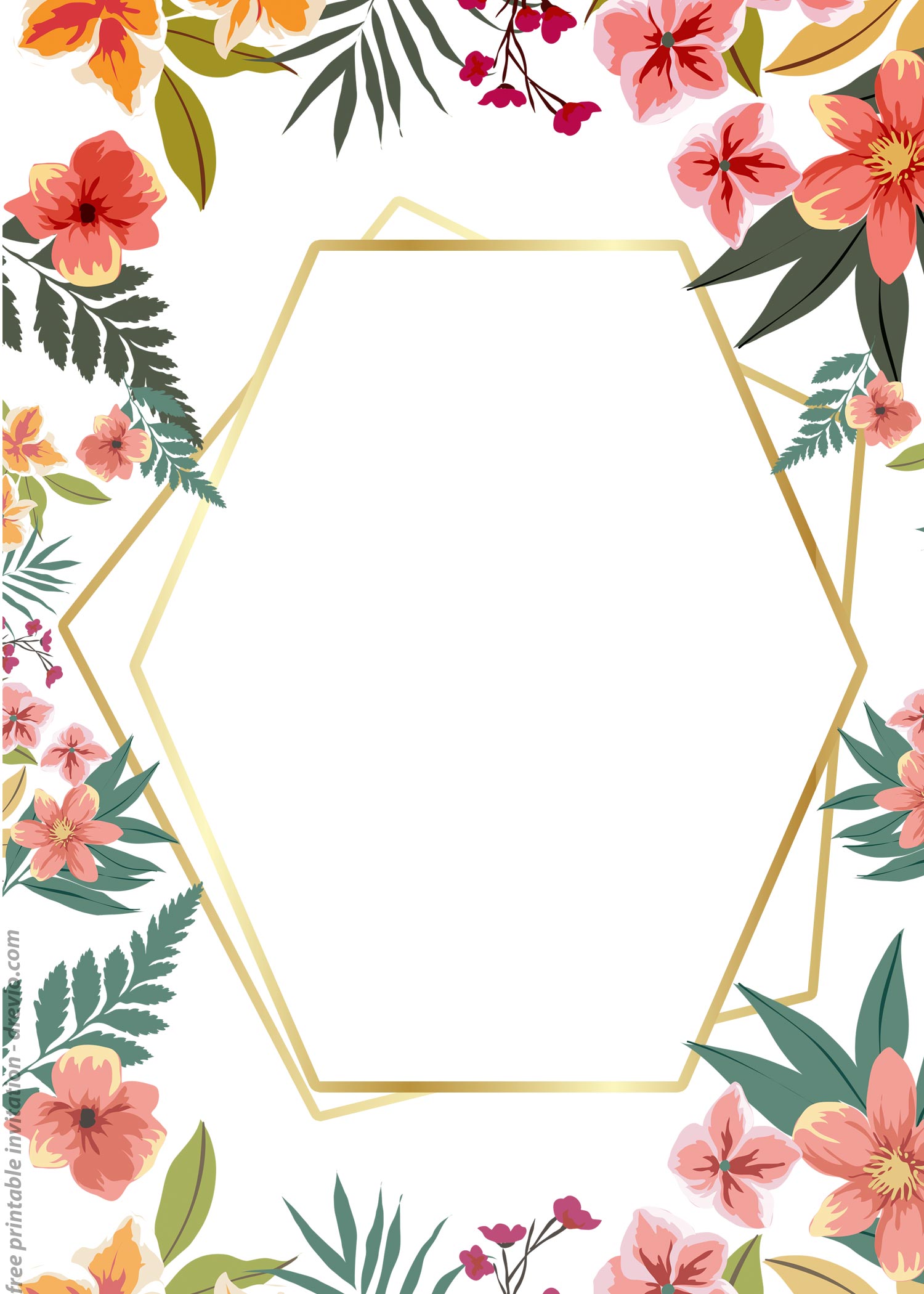 FREE-Printable-Floral-Tropical-Invitation-Templates