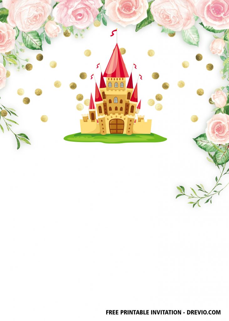 Invitation Template of FREE Printable Pink Castle Invitation Templates 5