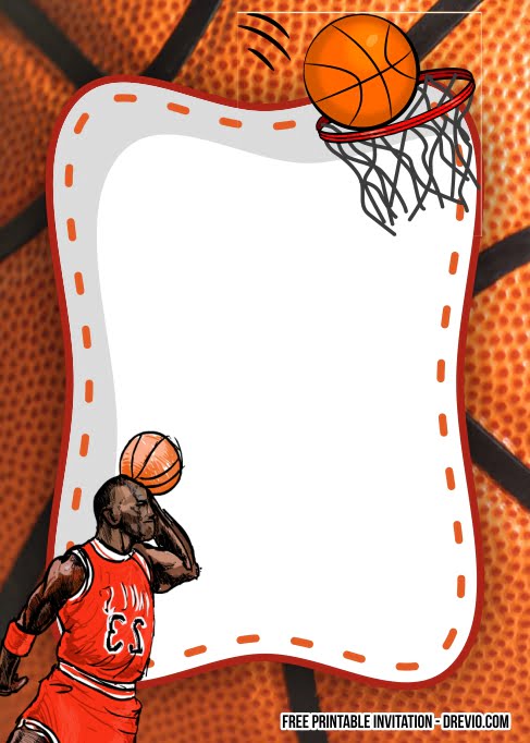 FREE Printable Basketball Ticket Invitation Template