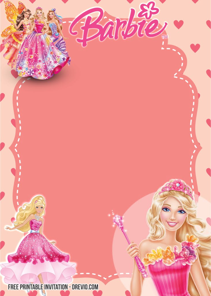 Free Printable Barbie Birthday Invitation Templates Download Hundreds Free Printable Birthday Invitation Templates