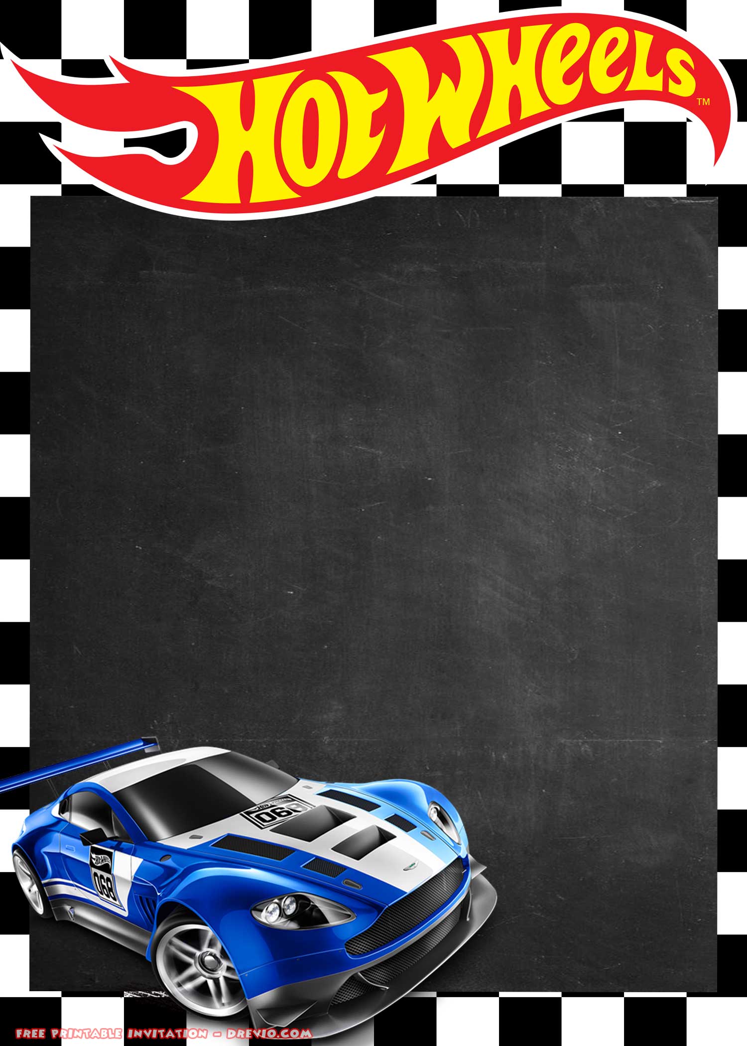 20+ Hot Wheels Party Invite Free Printables Download Hundreds FREE