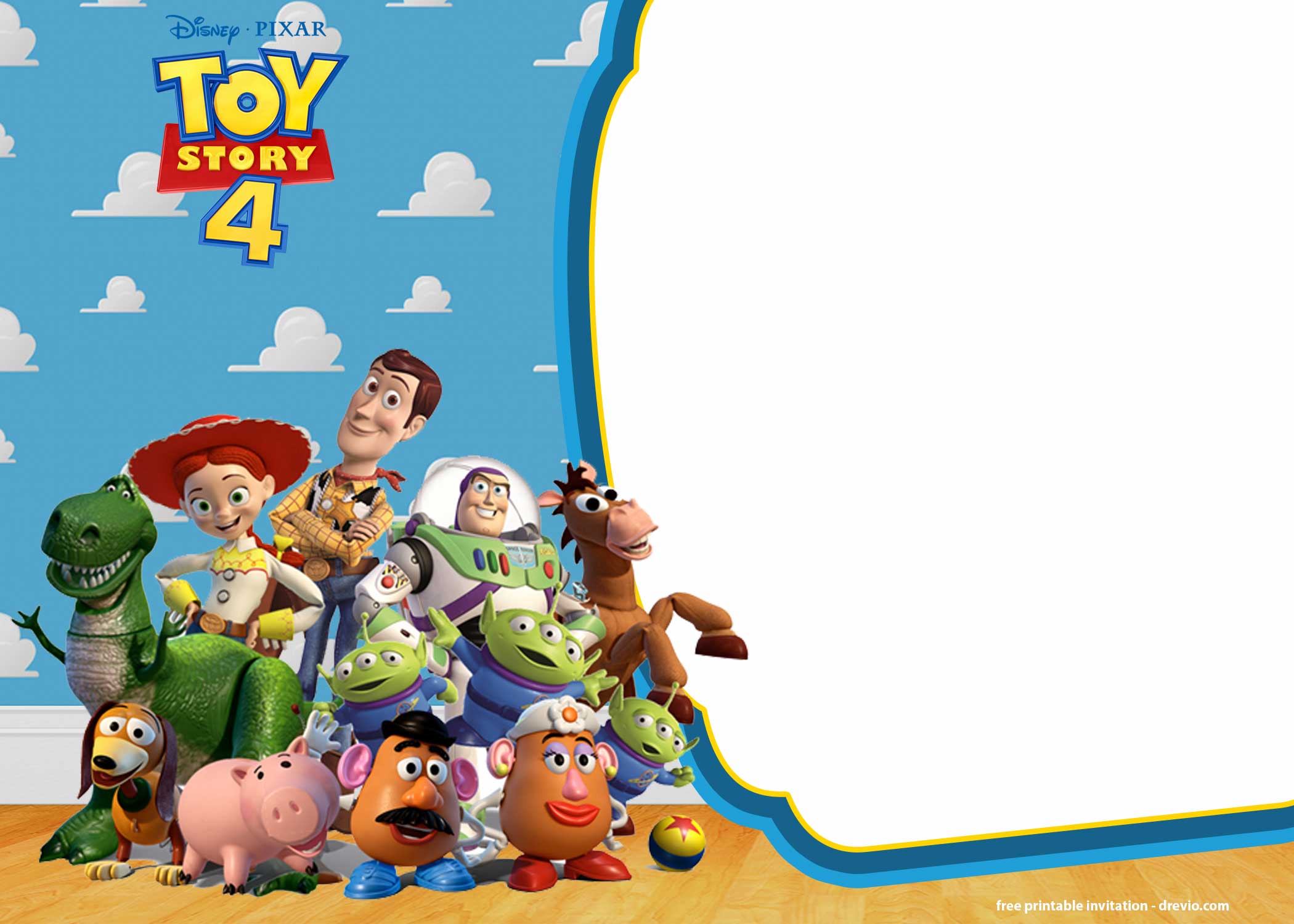 Toy Story Invitation-Toy Story Invite-Disney Pixar Toy Story Invitation-Toy Story Birthday Party-Woody-Buzz-Toy Story Party-Personalized
