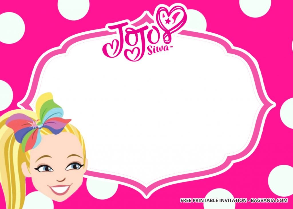 Invitation Template of FREE Jojo Siwa Birthday Invitation Templates 14