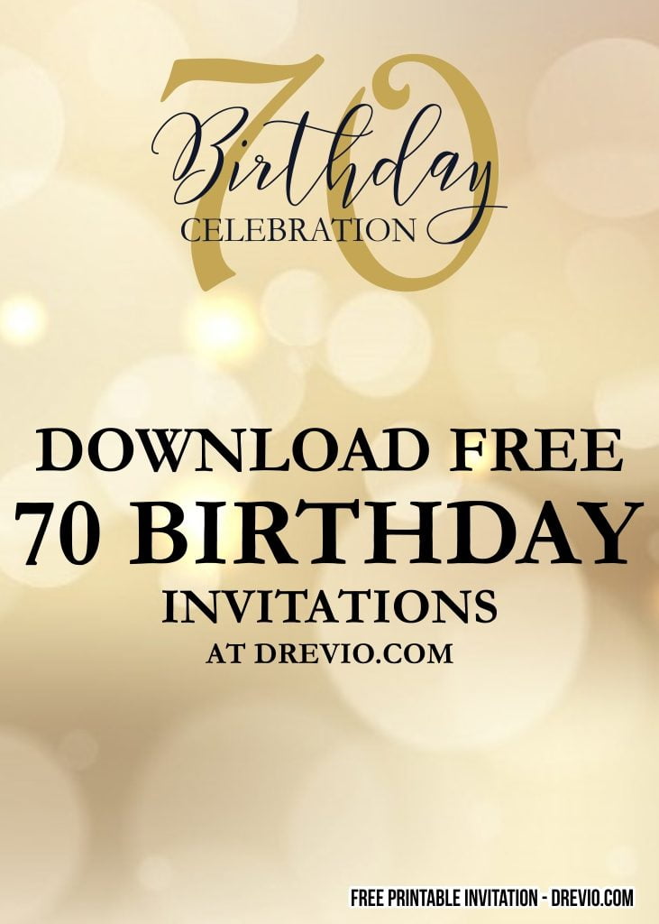 FREE Printable 70th Birthday Invitation Templates Download, 56% OFF