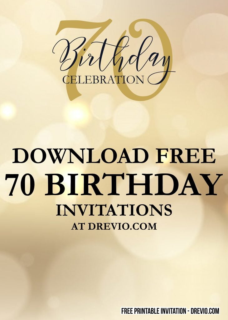 Blank 70Th Birthday Invitation Template