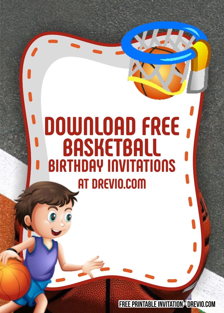 Invitation Template of 7 FREE Printable Basketball Invitation Templates 8