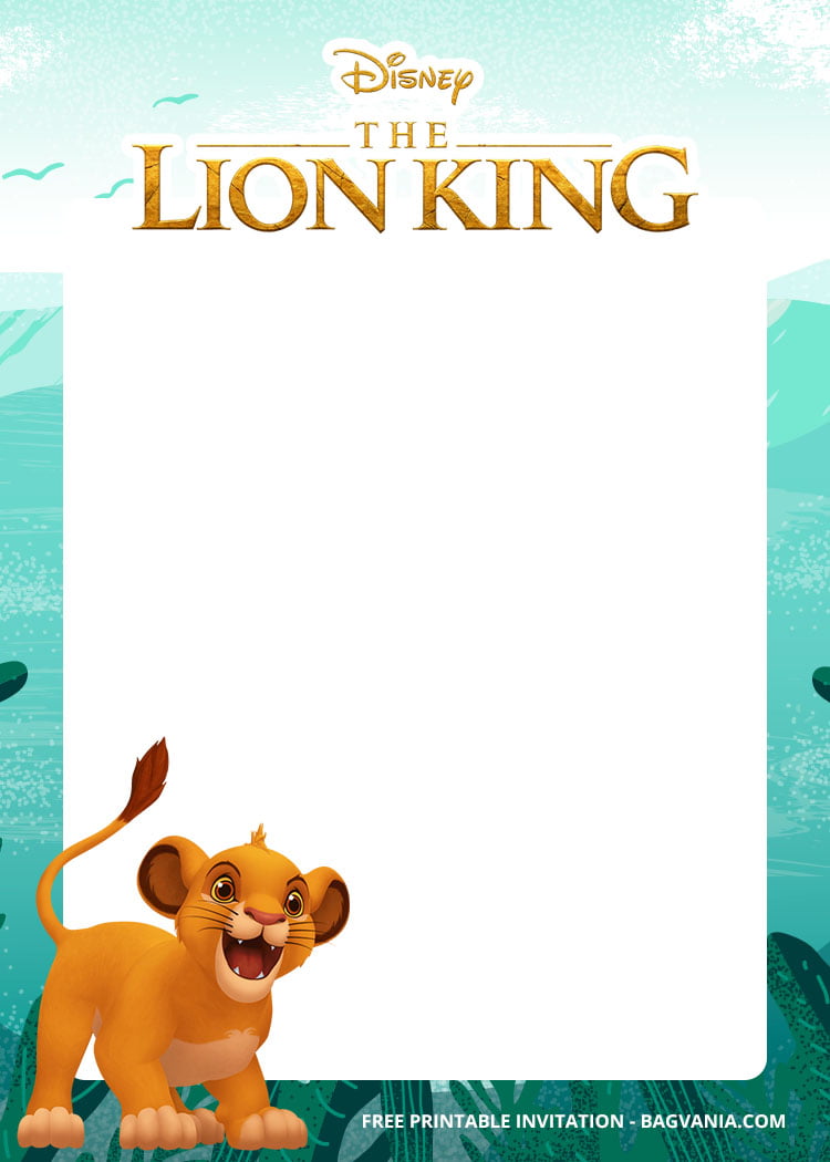 8  FREE Printable Lion King Invitation Templates Download Hundreds
