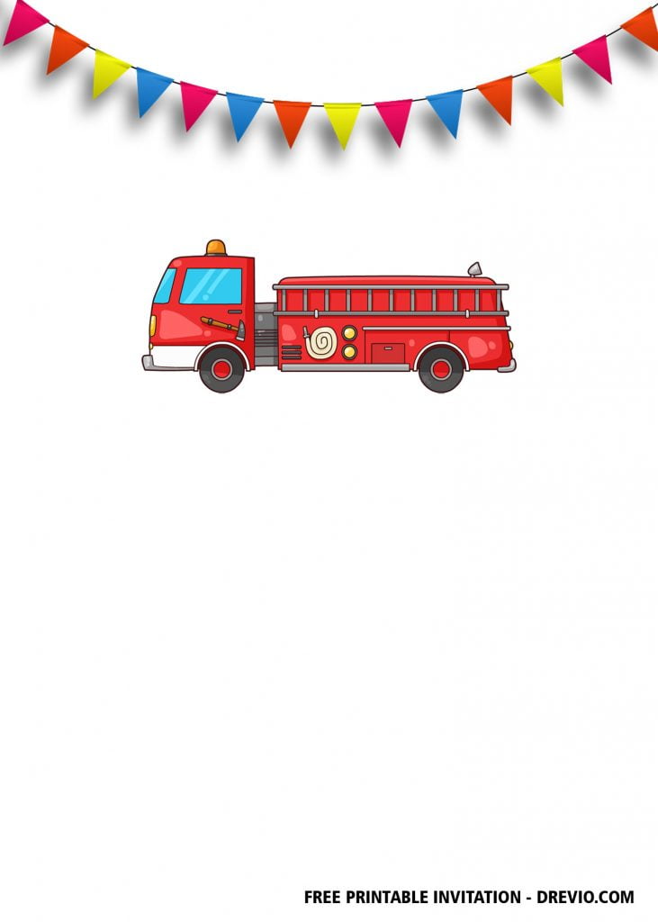 Invitation Template of FREE Fireman Birthday Invitation Templates 2