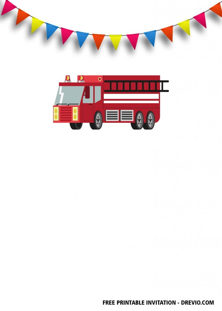 Invitation Template of FREE Fireman Birthday Invitation Templates 4