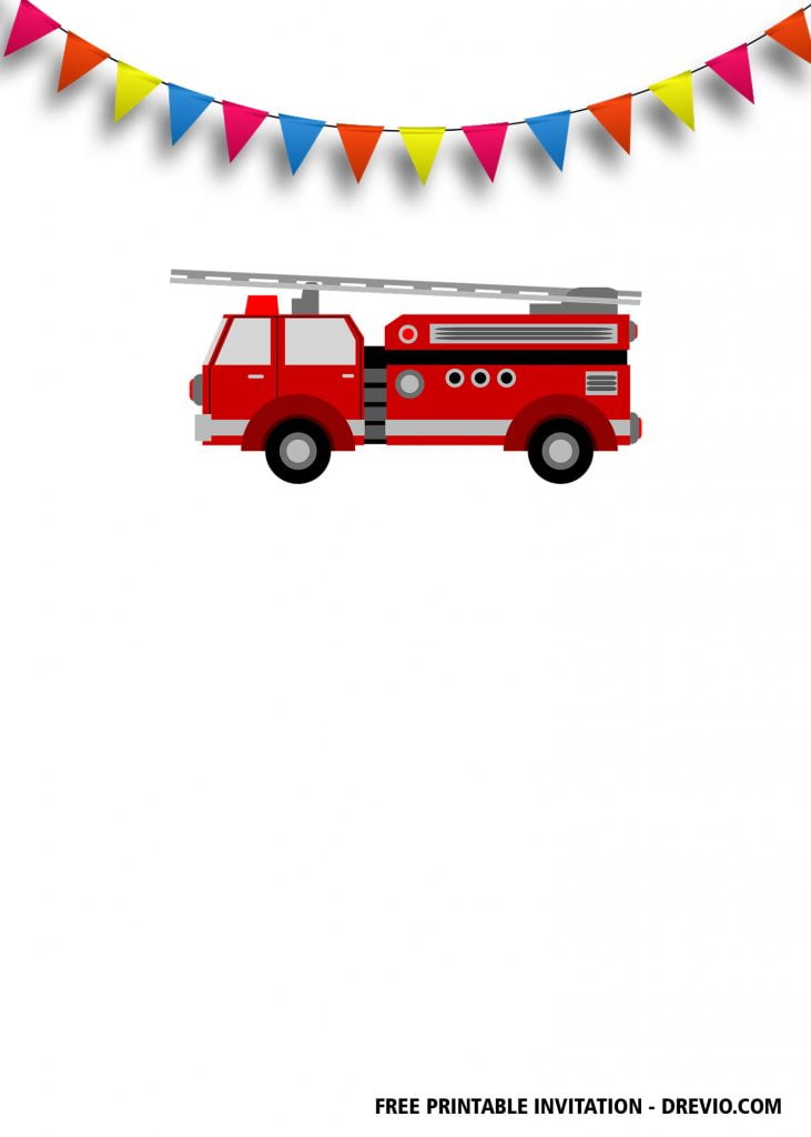 Invitation Template of FREE Fireman Birthday Invitation Templates 5