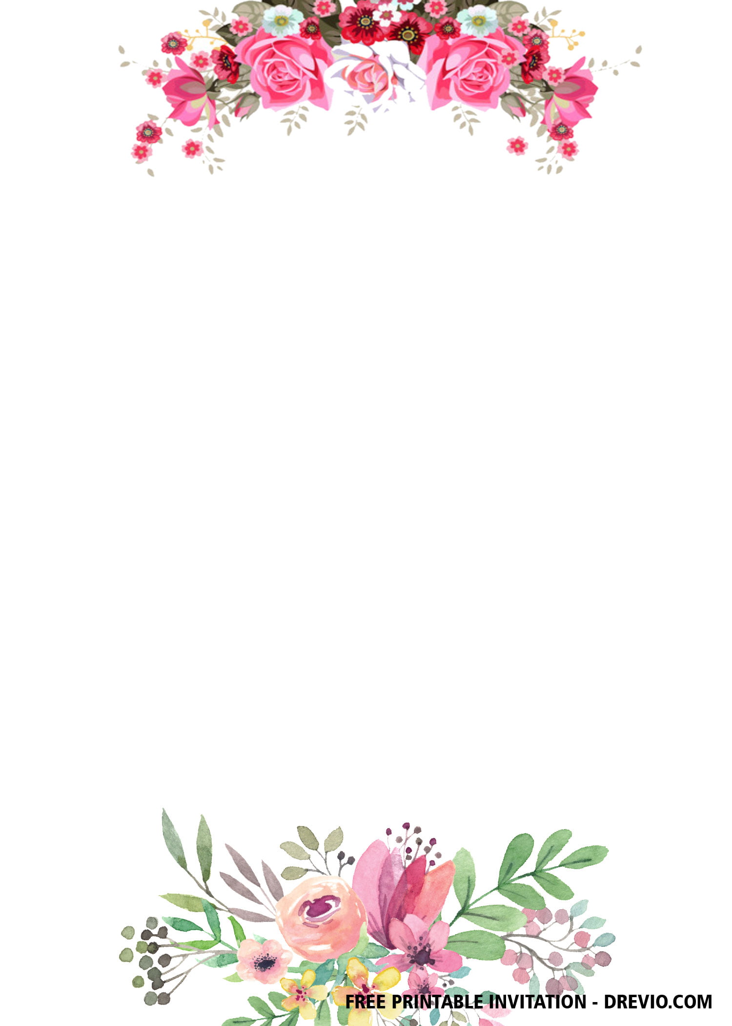 High Resolution Floral Template