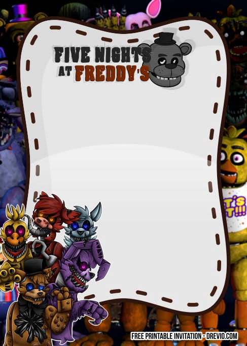 Free Five Nights At Freddys Birthday Invitations Download Hundreds Free Printable Birthday Invitation Templates
