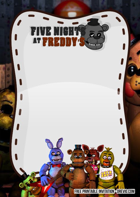 ▷ Five Nights at Freddy's Birthday Invitation | Terrifying Invite