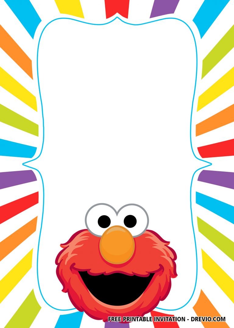 FREE Elmo Birthday Invitation Templates - Drevio : Free And Printable ...