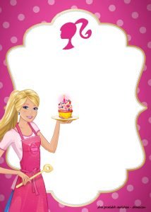 FREE Polkadot Pink Barbie Invitation Templates | Download Hundreds FREE ...