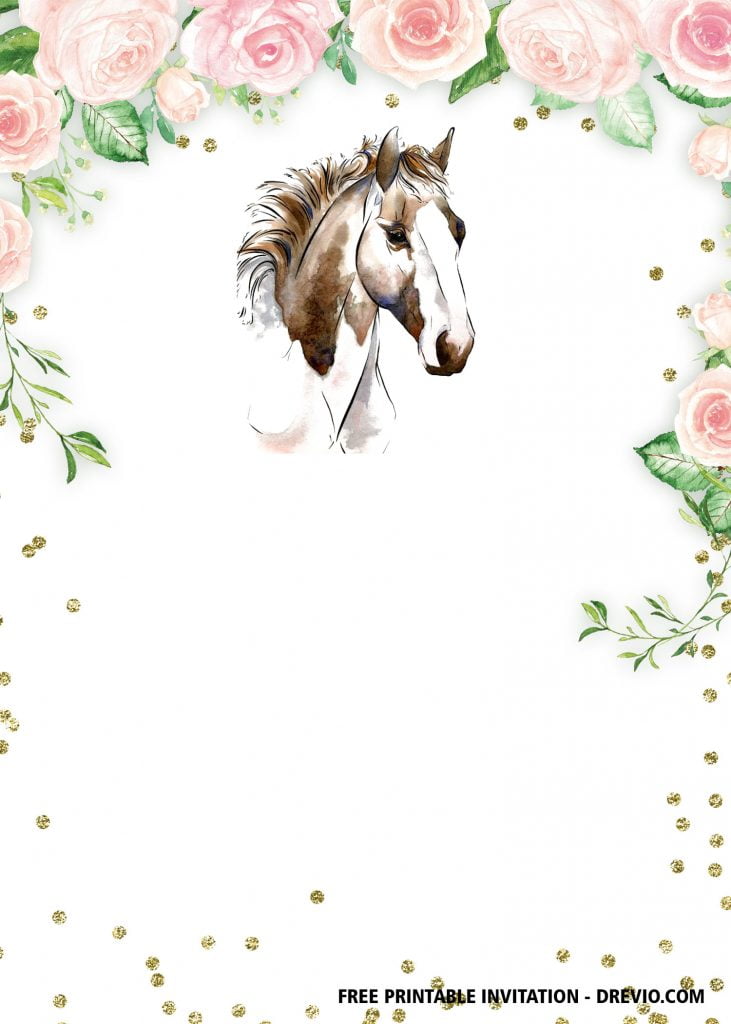 Invitation Template of FREE Printable Horse Birthday Invitation Templates 4