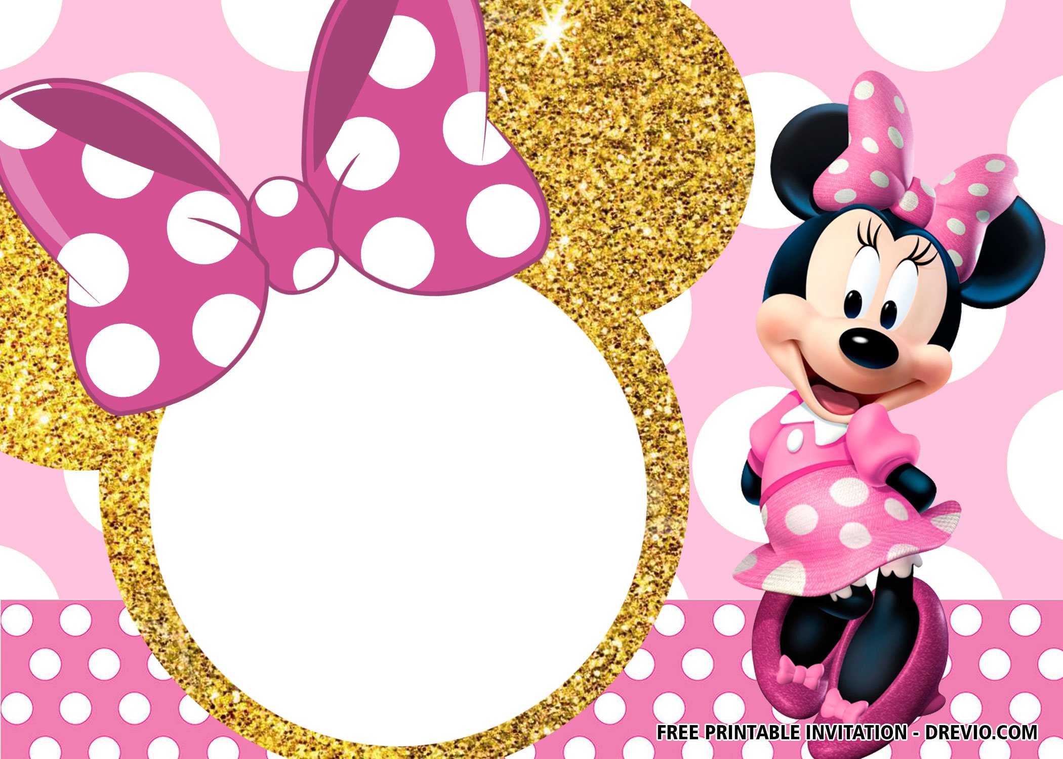 Free Minnie Mouse Template Invitations