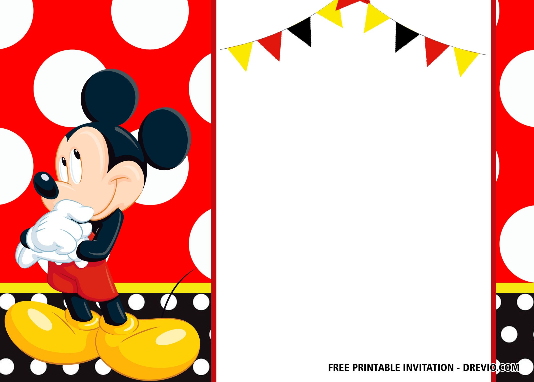 Mickey Mouse Invitation Template Free Download Printable Templates