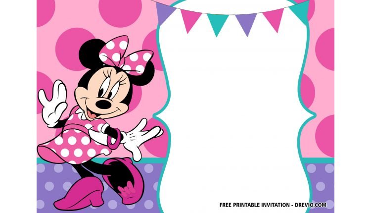 30+ FREE Printable Minnie Mouse Birthday Invitation Templates ...