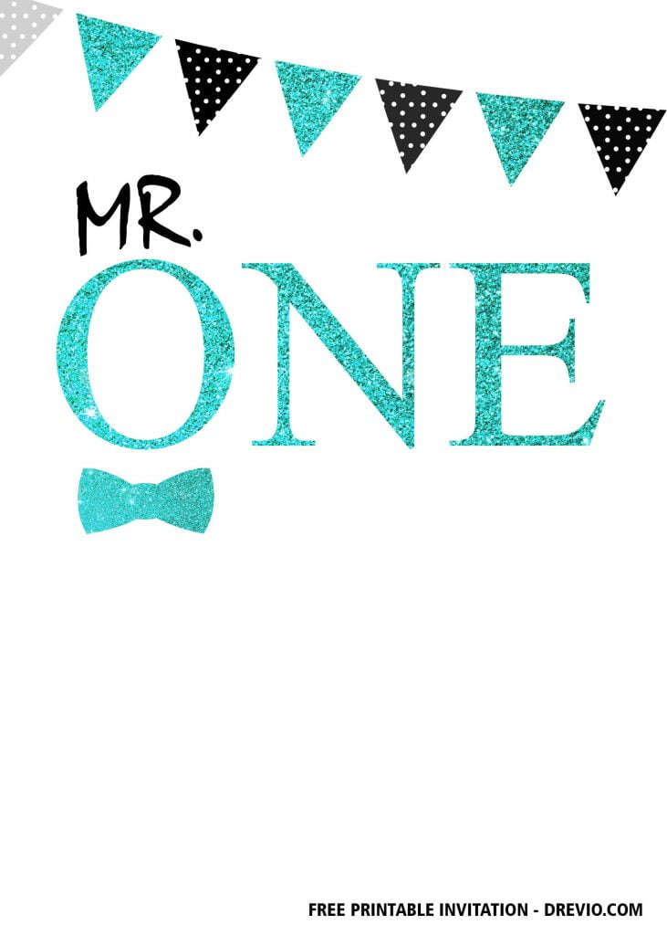 Invitation Template of FREE Printable Mr.ONE Birthday Invitation Templates 5