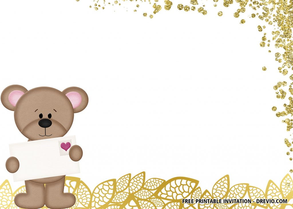 Invitation Template of FREE Teddy Bear Invitation Templates 6