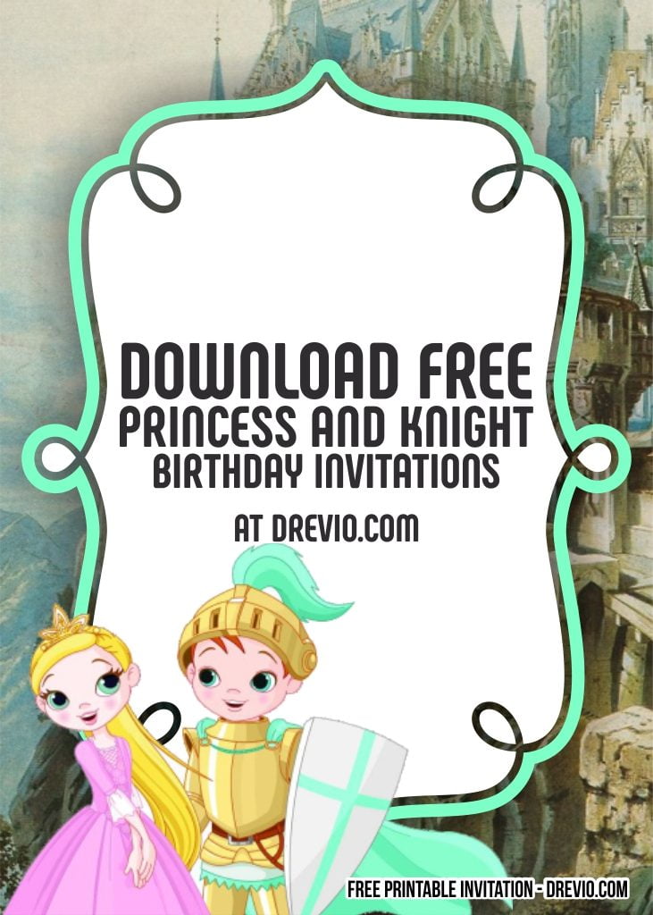 Invitation Template of 7+ FREE Princess and Knight Invitation Template 1