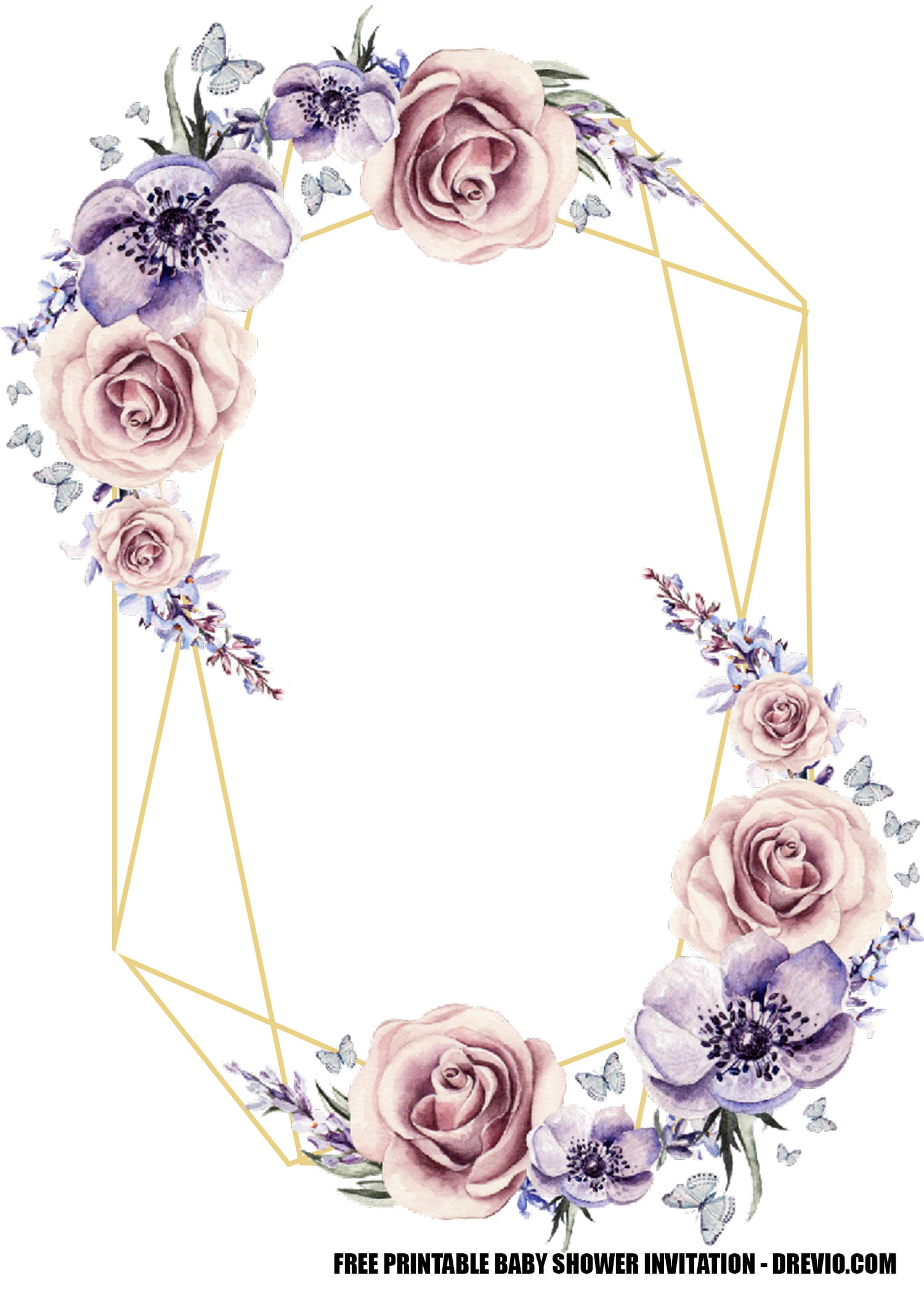 FREE Lavender Rose Wedding Invitation Templates Download Hundreds
