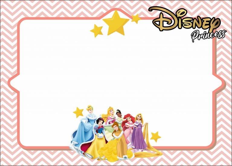 FREE Disney Princess ALL Party Supplies Templates - Drevio : Free And ...