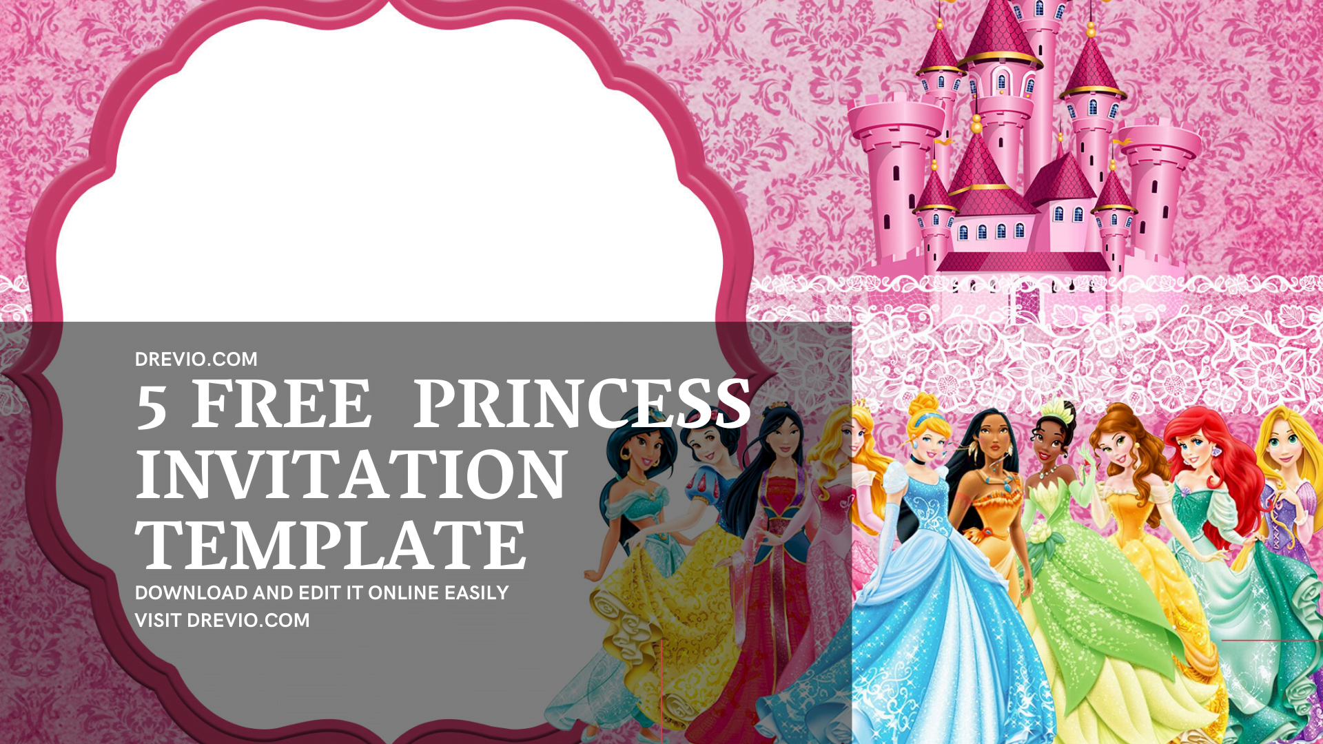 Disney Princess Birthday Invitation Template