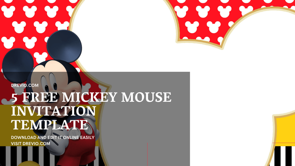 Invitation Template of Free Printable Mickey Mouse Invitation Templates 1